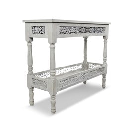 Console bois blanc - décoration
