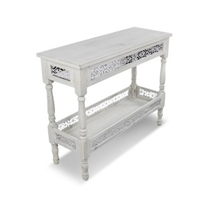 Console bois blanc - décoration