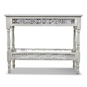 Console bois blanc - décoration