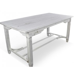 Table à manger 6 places bois blanc -