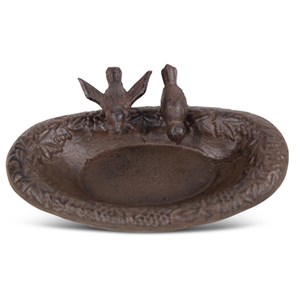 Abreuvoir 2 oiseaux fonte 23.5x14.5x6