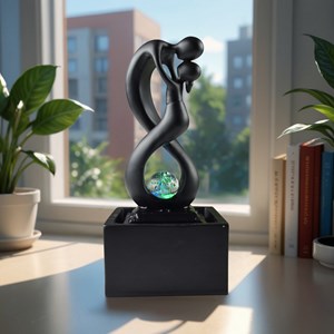 Fontaine d'intérieur moderne amor noir