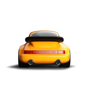 Petite voiture porsche 911 jaune