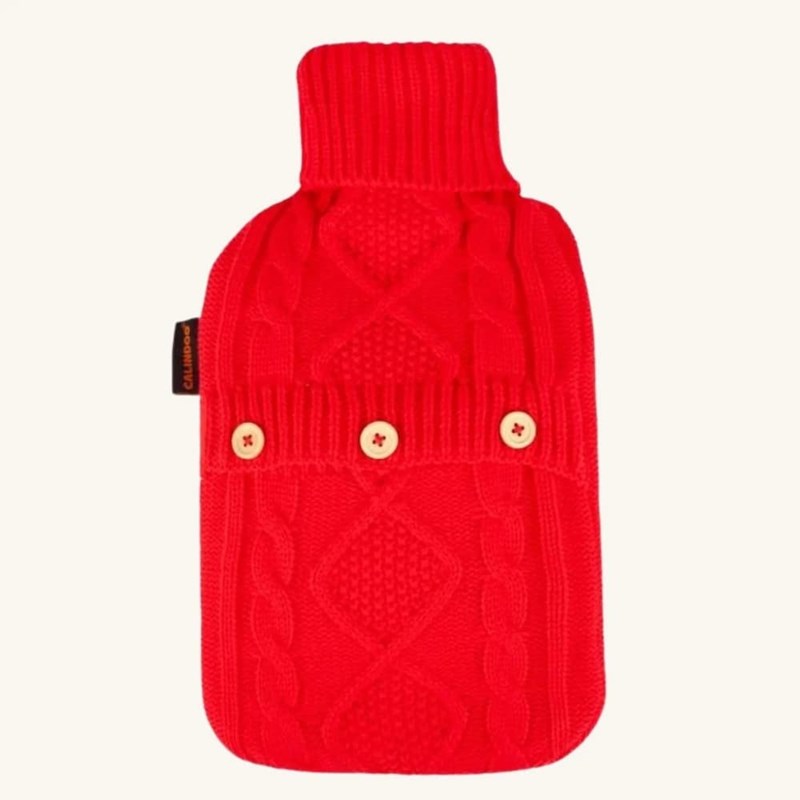 Calindoo - Bouillotte collection tricot - Rouge
