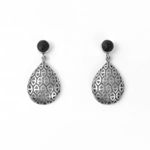 Boucles D'oreilles Pendantes En Argent 925 Avec Améthyste - Forme Goutte, Fait Main En Inde