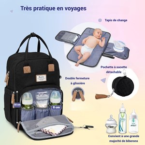 Sac à dos à langer bébé multifonctions
