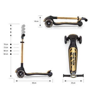Trottinette milly mally boogie doré