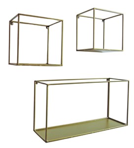 Etagère murale en métal filaire (lot de