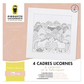 4 cadres licornes à colorier & fabriquer