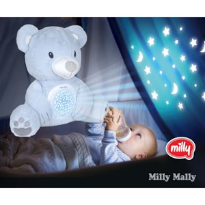 Peluche projecteur milly mally ours bleu