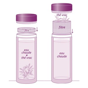 Théière en verre double paroi 430ml