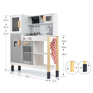Cuisine en bois milly mally esket gris