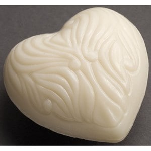 Savon naturel bio 'cœur blanc' 65g