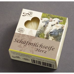 Savon naturel bio 'cœur blanc' 65g