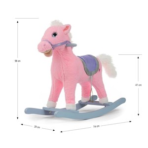 Cheval à bascule milly mally latek rose