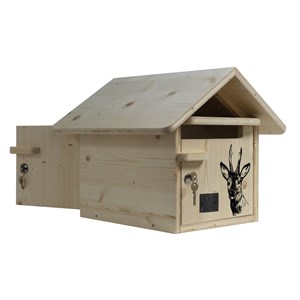 Boite aux lettres bois creastuce : chevreuil 2 portes