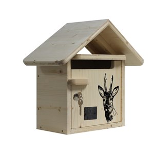 Boite aux lettres bois creastuce : chevreuil courte