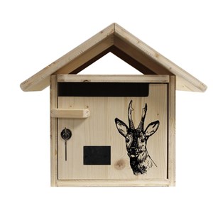 Boite aux lettres bois creastuce : chevreuil courte