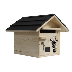 Boite aux lettres bois creastuce : chevreuil 1 porte prestige