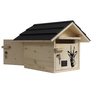 Boite aux lettres bois creastuce : chevreuil 2 portes prestige