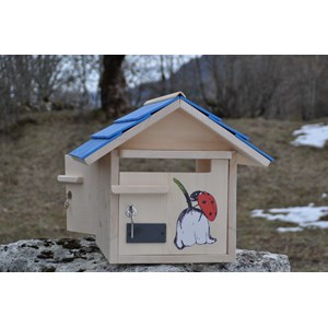 Boite aux lettres ladybug double azur