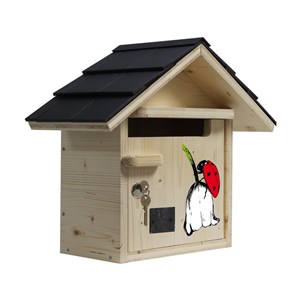 Boite aux lettres bois creastuce : coccinelle courte prestige