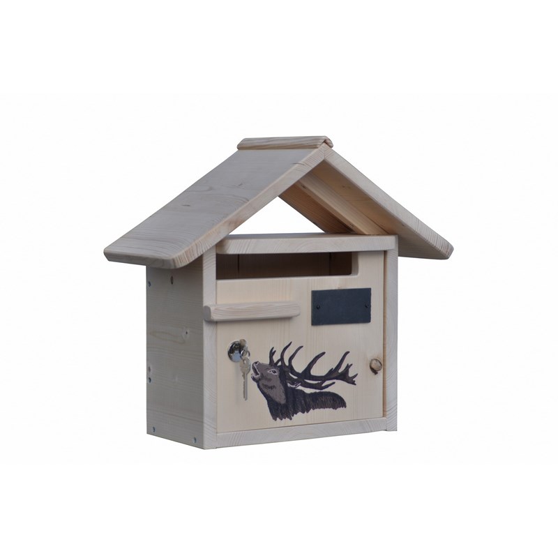 Boite aux lettres bois creastuce : grand cerf courte