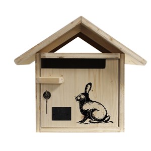 Boite aux lettres bois creastuce : lapin 2 portes