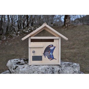Boite aux lettres papillon double azur
