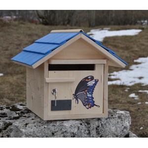 Boite aux lettres papillon azur