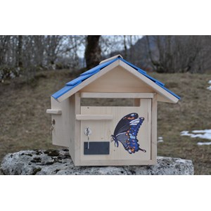 Boite aux lettres papillon double azur