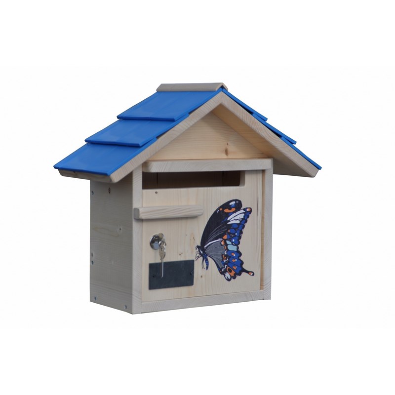 Boite aux lettres papillon courte azur
