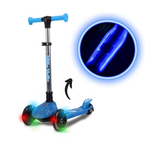 Scooter jelly bleu roues led
