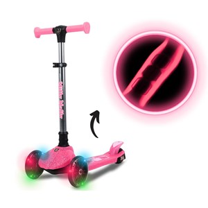 Scooter jelly pink roues led