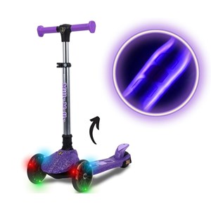 Scooter jelly violet roues led