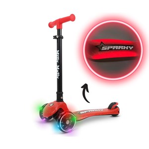 Scooter sparky rouge roues led