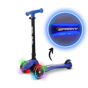 Scooter sparky bleu roues led