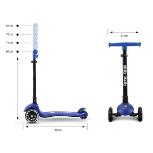 Scooter sparky bleu roues led