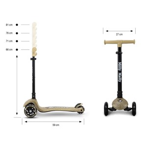 Scooter sparky or avec roues led