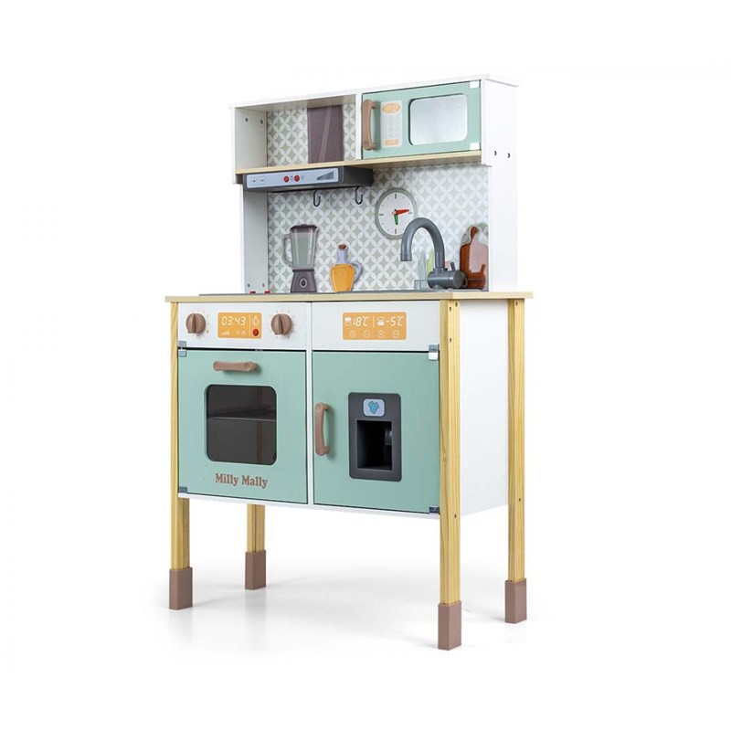 Cuisine en bois bjorn - couleur menthe