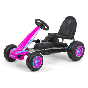 Kart à pédales viper - couleur rose