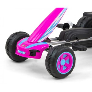Kart à pédales viper - couleur rose