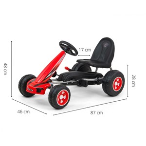 Kart à pédales viper rouge