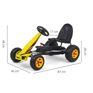 Kart à pédales viper jaune