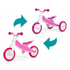 Ride on draisienne 2in1 look coeurs