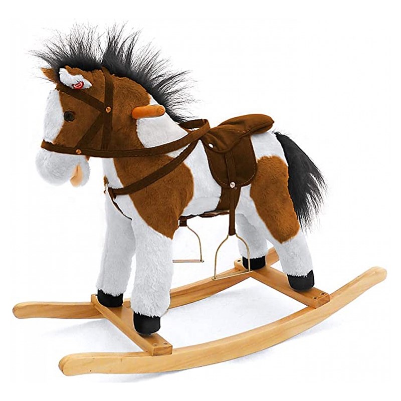 Cheval à bascule latek marron foncé