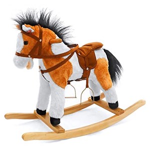 Cheval à bascule latek marron clair