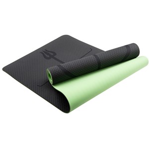 Tapis de yoga colorie vert