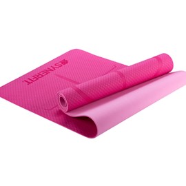 Tapis de yoga colorie rose