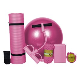 Kits de yoga 5 en 1  colorie rose